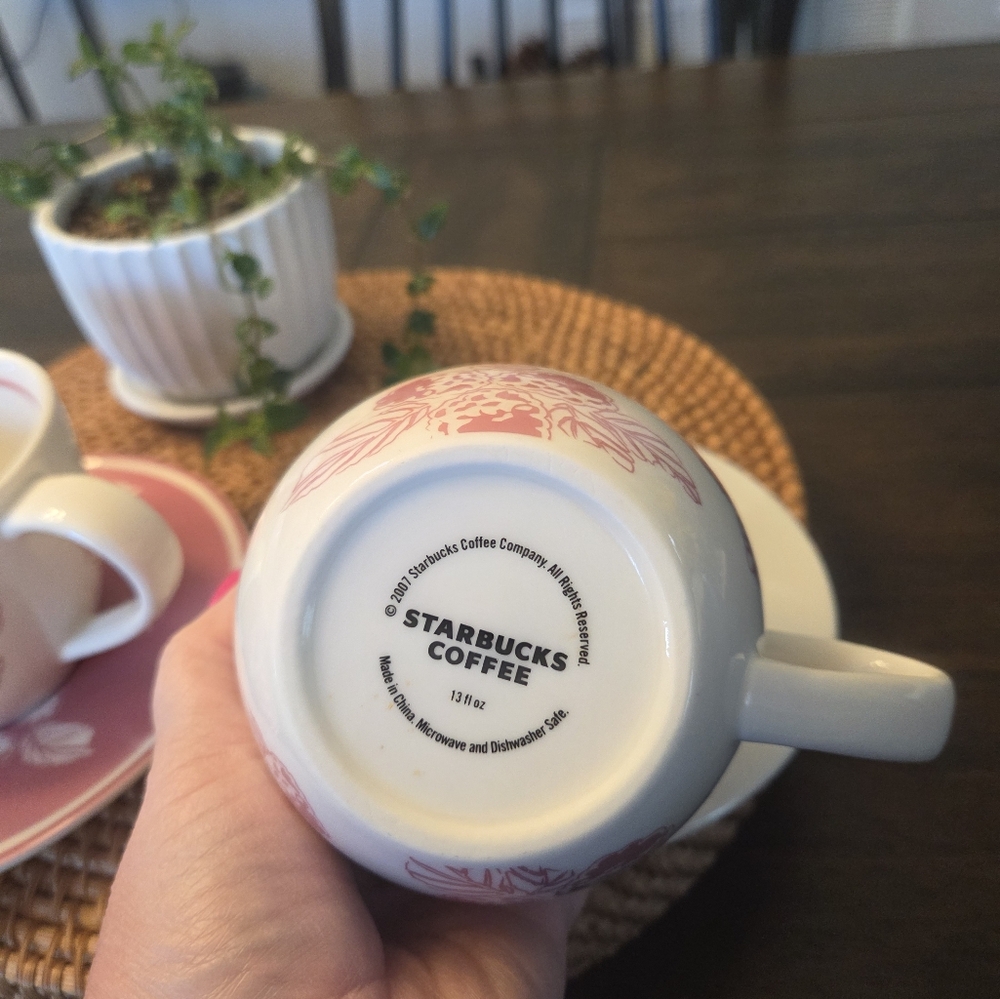 Set of 2 Starbucks 2007 Coffee & Tea Mugs - Picture 8 of 15